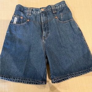 Vintage Gloria Vanderbilt Jean Shorts High Waist No Stretch Heavy Denim Size 8